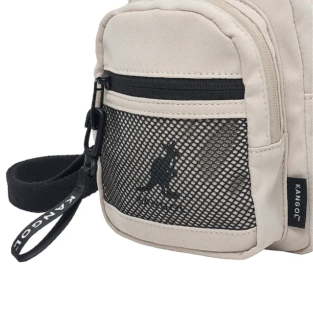 【KANGOL】袋鼠 斜紋網布小側包 64558701