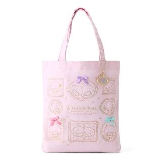 【SANRIO 三麗鷗】雙星仙子生日系列 棉質手提袋 托特包 KIK&LALA