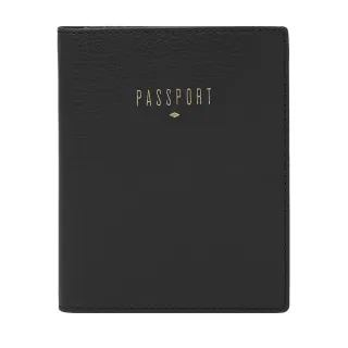 【FOSSIL】Travel 真皮RFID護照夾-黑色 SLG1499001