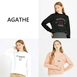 福利品AGATHA 高磅棉美式大學T(U)
