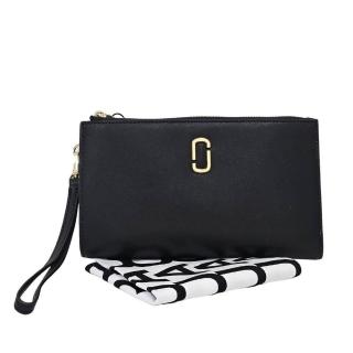 【MARC JACOBS 馬克賈伯】THE J MARC 多功能手掛式萬用長夾/黑(贈原廠防塵袋紙袋/送禮)