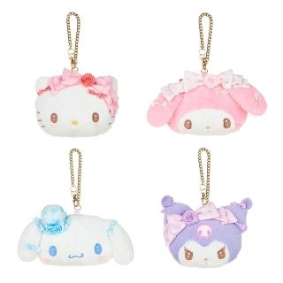 【SANRIO 三麗鷗】Dolly Rose 玫瑰系列 絨毛造型票卡夾 零錢包