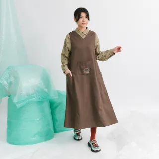 【Dailo】棉花糖狗狗無袖連衣裙(卡 咖)