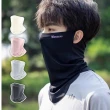 【A&R】夏季抗UV防曬冰絲圍脖掛耳面罩 男女適用(戶外 舒適 高彈 涼感 透氣 網眼 髮帶 腕帶 阻隔紫外線)
