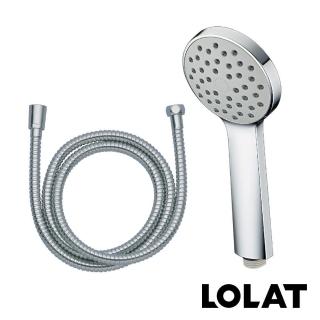 【LOLAT】包套淨強單段蓮蓬頭鉻色＆軟管組(HS133CP＋OS230)