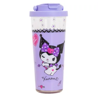 【Kuromi】透明冷飲杯(環繞Kuromi圖案)