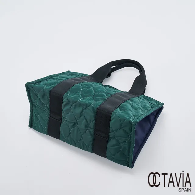 【OCTAVIA 8】雙11 忙碌曲線 四方鋪棉手提肩背二用工作公事包 - 周三綠(工作包 媽媽包)