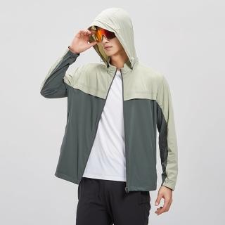 【米蘭精品】現貨+預購 防曬外套防曬衣(撞色UPF50+涼感連帽男女外套10款74ks92)