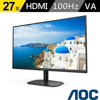 【AOC】27B2HM2 27型 VA 100Hz平面窄邊框螢幕(HDMI/VESA/Adaptive Sync/1ms)