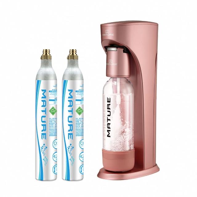 【MATURE美萃】Classic410系列氣泡水機 425g氣瓶2支組(可直接打果汁茶飲的氣泡水機)