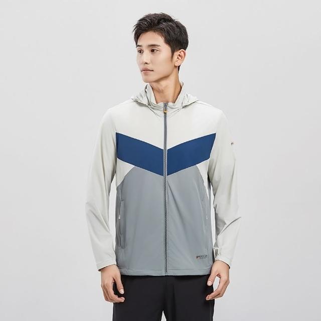【米蘭精品】現貨+預購 防曬外套防曬衣(撞色涼感透氣連帽男女外套7色74ks86)