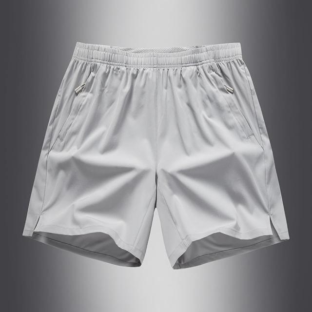 【米蘭精品】現貨+預購 運動褲休閒短褲(抗菌簡約彈性直筒男女褲子5色74ks46)