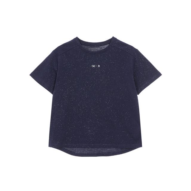 【GIORDANO 佐丹奴】星光閃紗短袖上衣 Liquid Touch系列(62 暗藍)