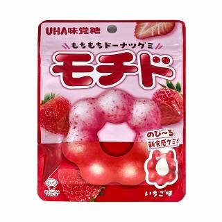 【日本UHA味覺糖】甜甜圈造型草莓風味軟糖(40g*2包)