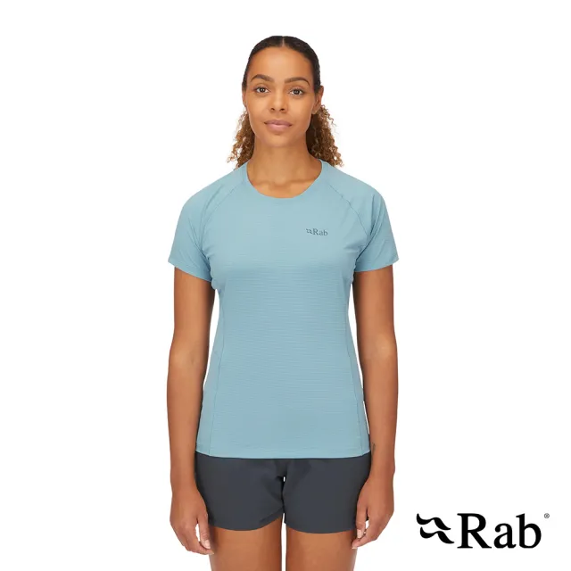 【RAB】Sonic Tee Wmns 短袖透氣排汗衣 女款 堡壘灰 #QBL02
