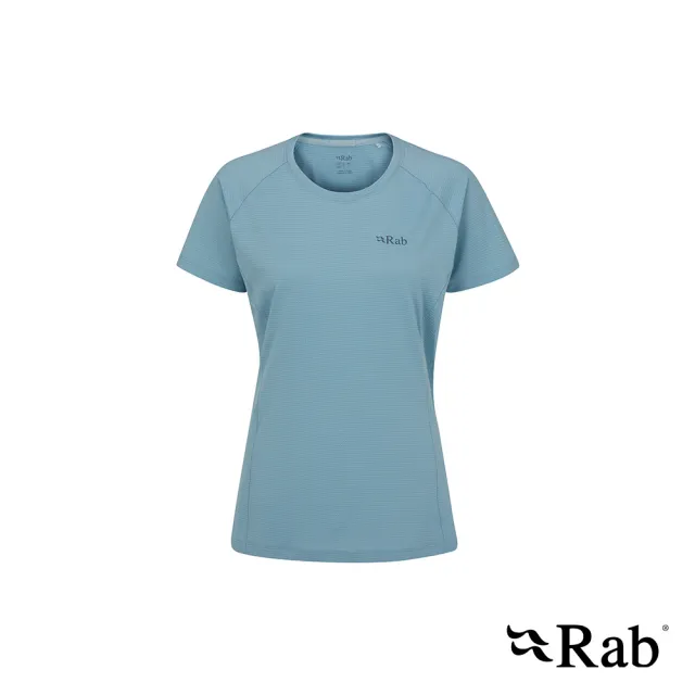 【RAB】Sonic Tee Wmns 短袖透氣排汗衣 女款 堡壘灰 #QBL02