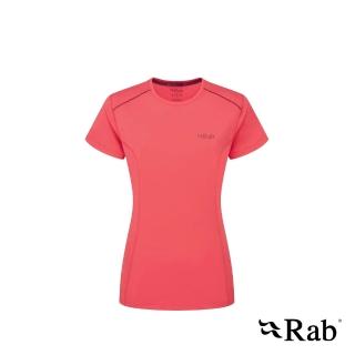 【RAB】Force Tee Wmns 圓領短袖透氣排汗衣 女款 槿紅 #QBL06