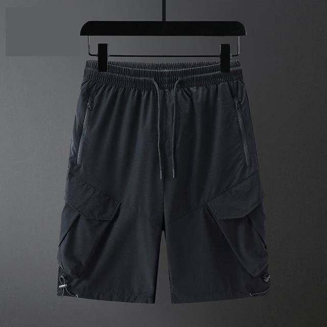 【米蘭精品】現貨+預購 工裝褲休閒短褲(透氣運動簡約冰絲男褲子3色74ks58)