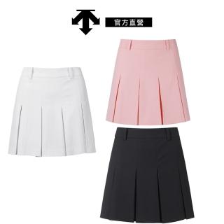 【DESCENTE】GOLF 迪桑特 女士 高爾夫球短裙(黑色/白色/粉色)