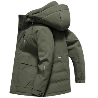 【巴黎精品】現貨+預購 真羽絨90%白鴨絨羽絨外套羽絨衣夾克(中長戶外連帽保暖男外套3色a1is56)