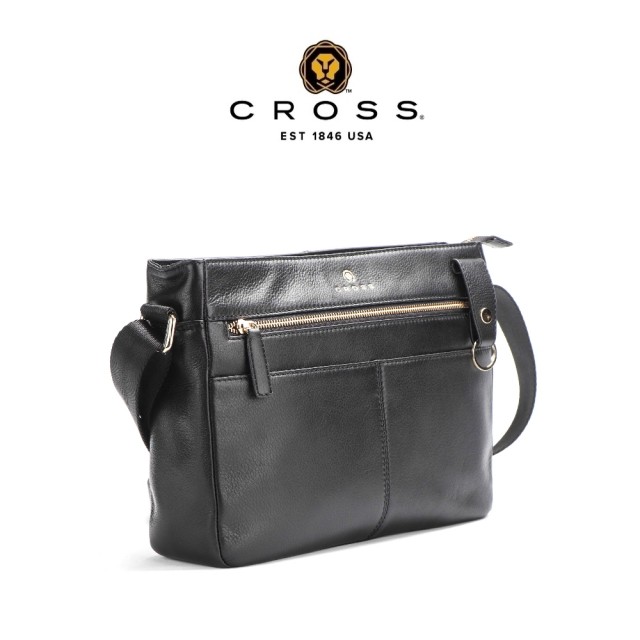 【CROSS】直播限定 限量1折 頂級小牛皮斜背包 全新專櫃展示品(米歇爾系列)