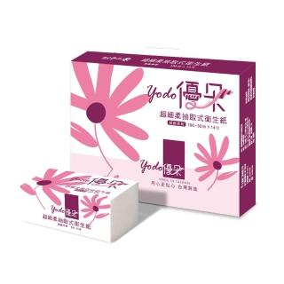 【Yodo優朵】超細柔抽取式花紋衛生紙150抽X70包/箱-b