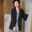 【米蘭精品】現貨秒發 西裝外套休閒西服(春秋純色一粒扣修身女外套3色74co37)