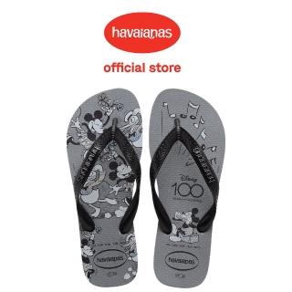【havaianas 哈瓦仕】拖鞋 男鞋 女鞋 迪士尼100週年紀念 米奇 米妮 唐老鴨 灰 4148618-5178U(哈瓦士)