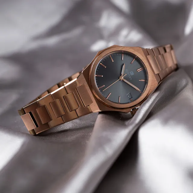【Bentley 賓利】URBAN ELEGANT天穹系列 BL-11-44 玫灰 質感 輕奢 女錶(附信封卷包收納袋+磁吸錶盒/說明書)