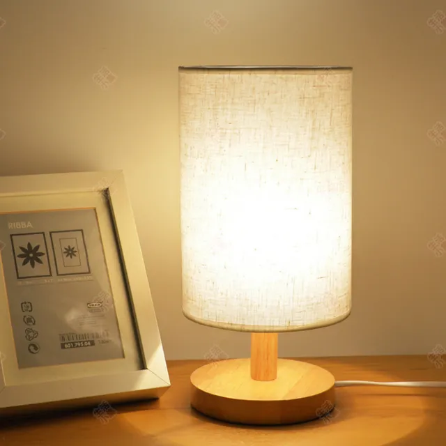 【生活小集】日式床頭燈 大型圓筒款 附LED燈泡(BSMI認證 小夜燈 日式燈 交換禮物 裝飾燈 氣氛燈)