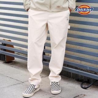 【Dickies】男款淺沙灰抽繩鬆緊褲腰側邊工具環設計休閒長褲｜DK0A87GSF90