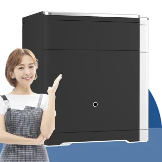 【發億金庫】床頭櫃智慧型保險箱 Lt-5F（黑/白 雙色可選）(指紋 密碼 緊急開啟鑰匙 保險櫃)