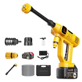 【Cang小達】洗車機 高壓洗車機 無刷工業級十節一電(帶電量顯示/十檔位調速☆BSMI:R3E558☆)