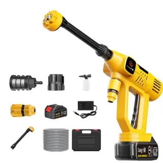 【Cang小達】洗車機 高壓洗車機 無刷工業級五節一電(帶電量顯示/十檔位調速☆BSMI:R3E558☆)