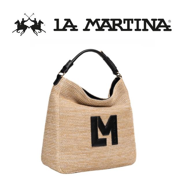 【LA MARTINA】義大利原裝進口 限量2折 頂級編織手提包肩背包 1787T 全新專櫃展示品(黑標)