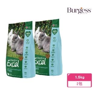 【Burgess 伯爵】幼兔及侏儒兔糧1.5kg（2包）-原味薄荷(兔飼料/小動物飼料)