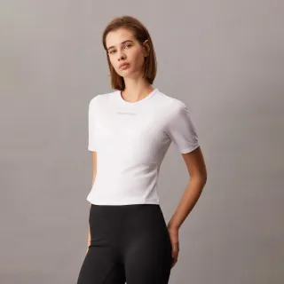 【Calvin Klein】官方旗艦館 CK 基本款短袖T恤_白色