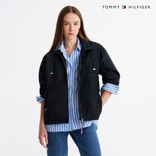 【Tommy Hilfiger】官方旗艦館 基本款風衣 藍色