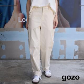 【gozo】MOMO獨家款★限量開賣 造型剪接修身男友褲(兩色)
