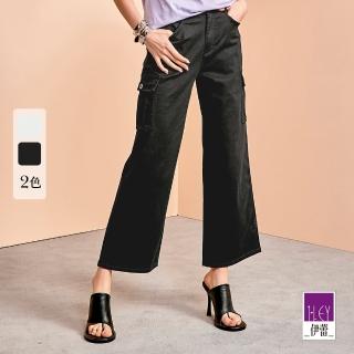 【ILEY 伊蕾】帥氣復古工裝牛仔褲(兩色；M-XL；1242268607)