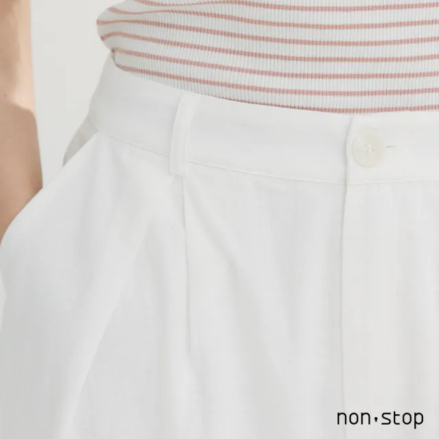 【non-stop】簡約打摺高腰西裝短褲-2色