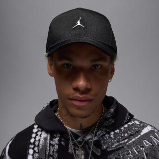 【NIKE 耐吉】U J RISE CAP S CB MTL JM 黑色 喬丹 棒球帽 運動帽 遮陽帽(HM5750-010)