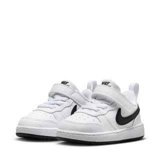 【NIKE 耐吉】COURT BOROUGH LOW RECRAFT TD 小朋友 小童 休閒鞋 魔鬼氈 白黑(DV5458-104)