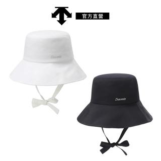 【DESCENTE】迪桑特 女士運動休閒漁夫帽(黑色/白色)