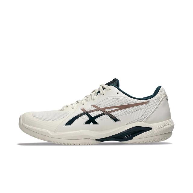 【asics 亞瑟士】Solution Swift Ff 2 男 網球鞋 法網 穩定 靈活 米 深藍(1041A466-200)
