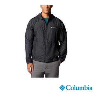 【Columbia 哥倫比亞】男款-防曬UPF40防潑風衣-黑色(UWE45430BK/JS)