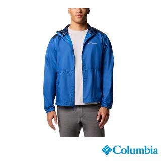 【Columbia 哥倫比亞】男款-防曬UPF40防潑風衣-寶藍色(UWE45430BT/JS)