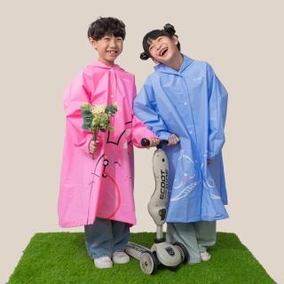 【KINYO】兒童雨衣 繽紛動物 可加大書包位(EVA環保材質 無毒無異味 親膚柔軟)
