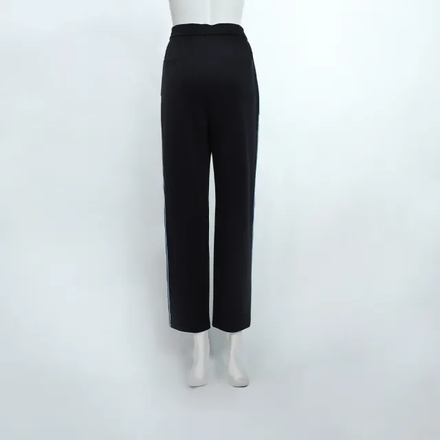 【ILEY 伊蕾】彩條拼接微縮口長褲(深藍；M-2L；1252366405)