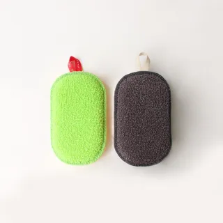 【MARNA】日本進口碗盤清潔專用海綿菜瓜布(2色)